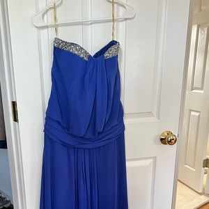 Merella royal blue strapless dress
